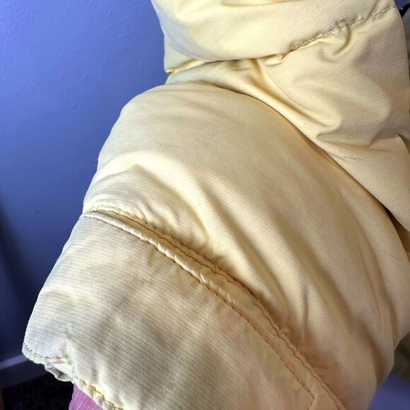 North Face Womens Small Yellow Retro Nuptse Jacket Coat 700 Down Vintage Ladies - Picture 7 of 16